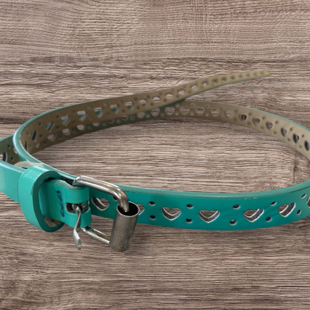 Target brand real heart punch out belt